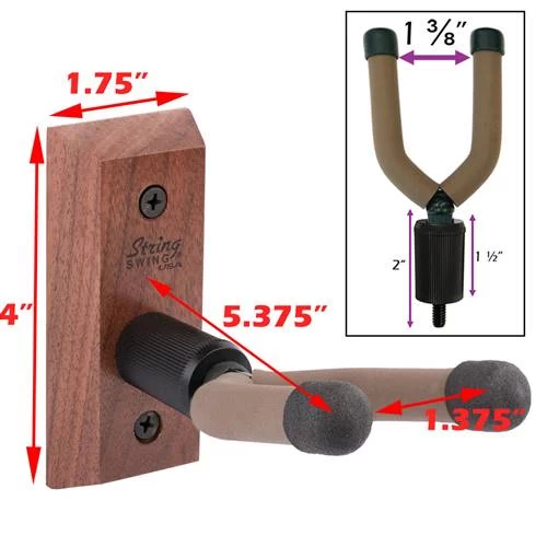 String Swing CC01B Banjo Wall Hanger - Cherry 4 String Swing CC01B Banjo Wall Hanger - Cherry - Image 2