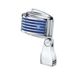 Heil The Fin – Retro Microphone - Chrome + Blue LED