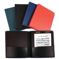 Leatherette Blue Band Folder