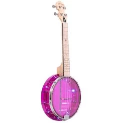 Gold Tone Little Gem Banjo Ukulele Light Up Amethyst