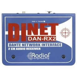 Radial DiNET DAN-RX2 2-Channel Dante Network Receiver