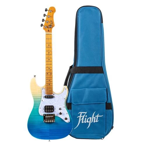 Flight Pathfinder Electric Ukulele Transparent Blue 3 Flight Pathfinder Electric Ukulele Transparent Blue